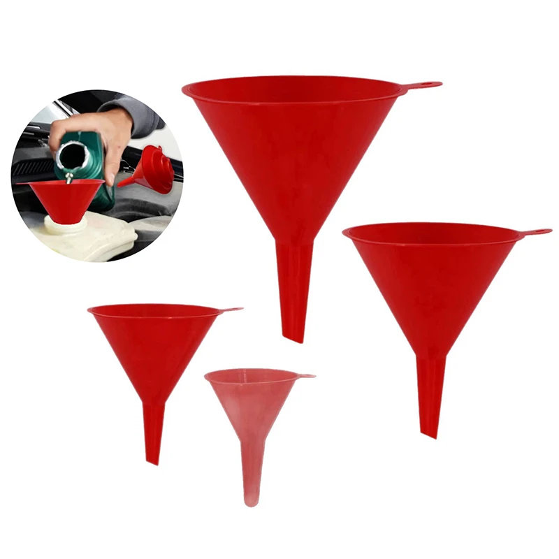 5개입 자동차용 플라스틱 깔때기 세트 넓은 입구 연료 및 오일 다용도 유연한 직각 깔때기 물 냉각제 및 엔진용