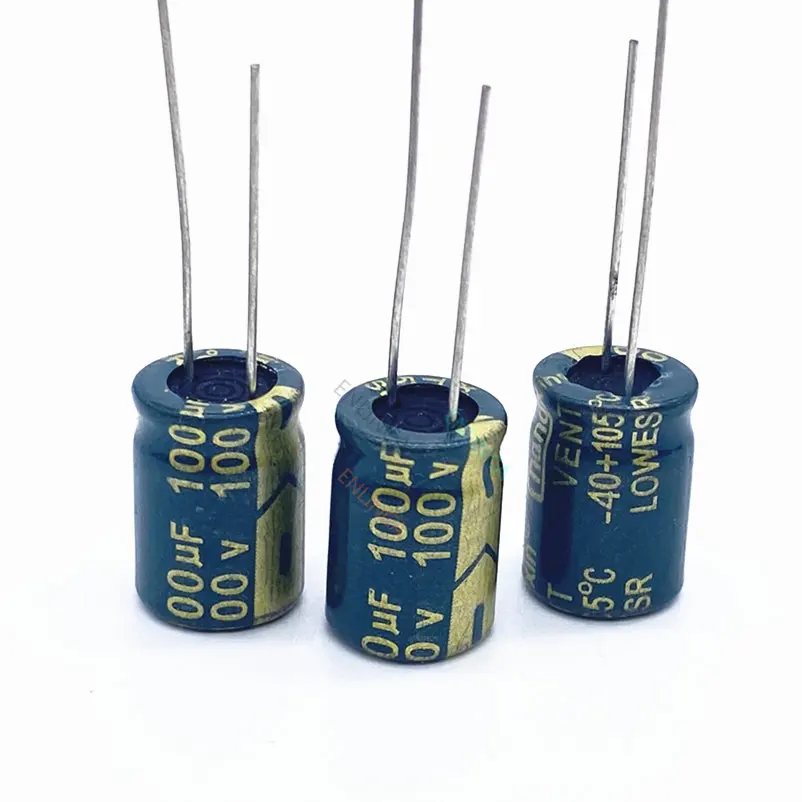 

10pcs/lot high frequency low impedance 100V 100UF 10*13 20% RADIAL aluminum electrolytic capacitor 100000nf 20%