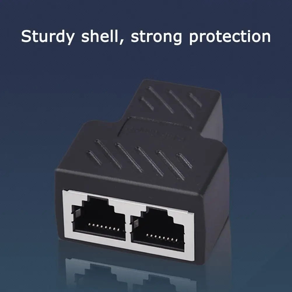 

RJ45 1 To 1/2 LAN Ethernet Network Cable Female Splitter Adapter Connector Splitter Extender Plug Network Tee Head Connection