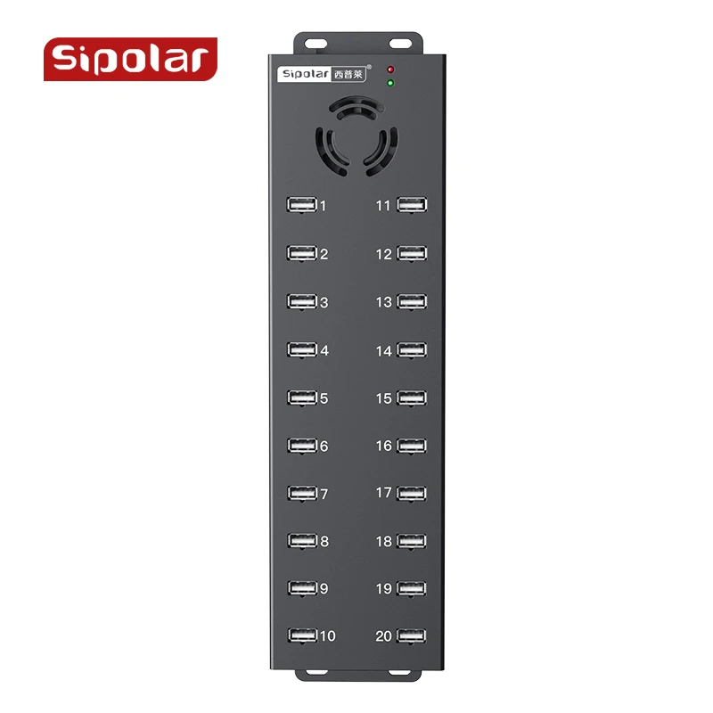 

Sipolar A-805P 20-портовые концентраторы USB 2.0 с адаптером питания 12 В 10 А для компьютерных аксессуаров, ноутбуков, MacBook, зарядная станция для телефона