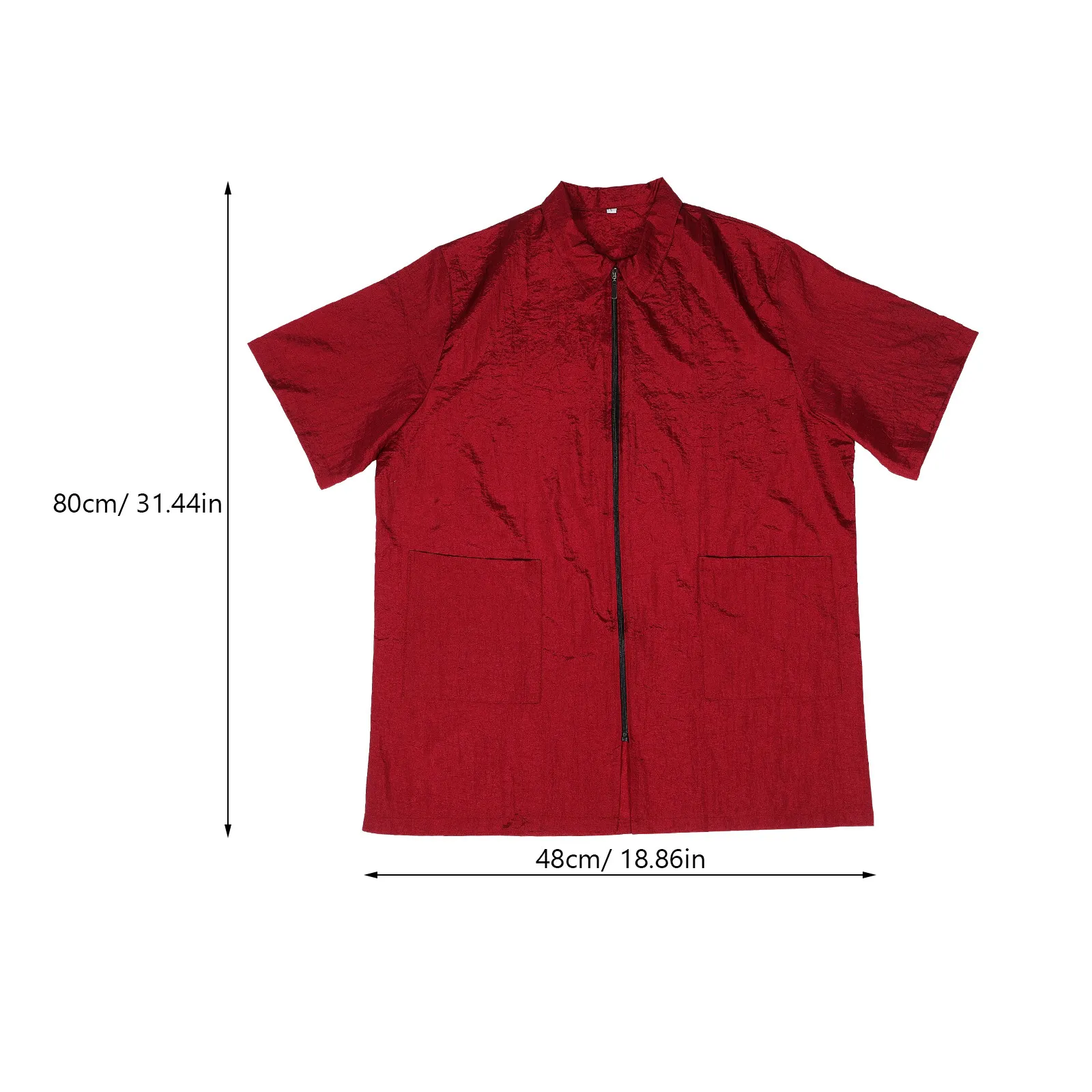 Haarverfkleedkleding Rood L Premium nylon Waterdicht Lichtgewicht Omgeslagen kraag Zakontwerp Gemakkelijk schoon te maken voor salonrestaurant