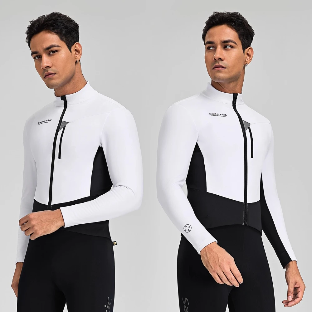 Santic مجموعات ركوب الدراجات الجديدة الخريف والشتاء الدفء مجموعات بدلة ركوب الدراجات يندبروف سترة ركوب الدراجات للدراجات