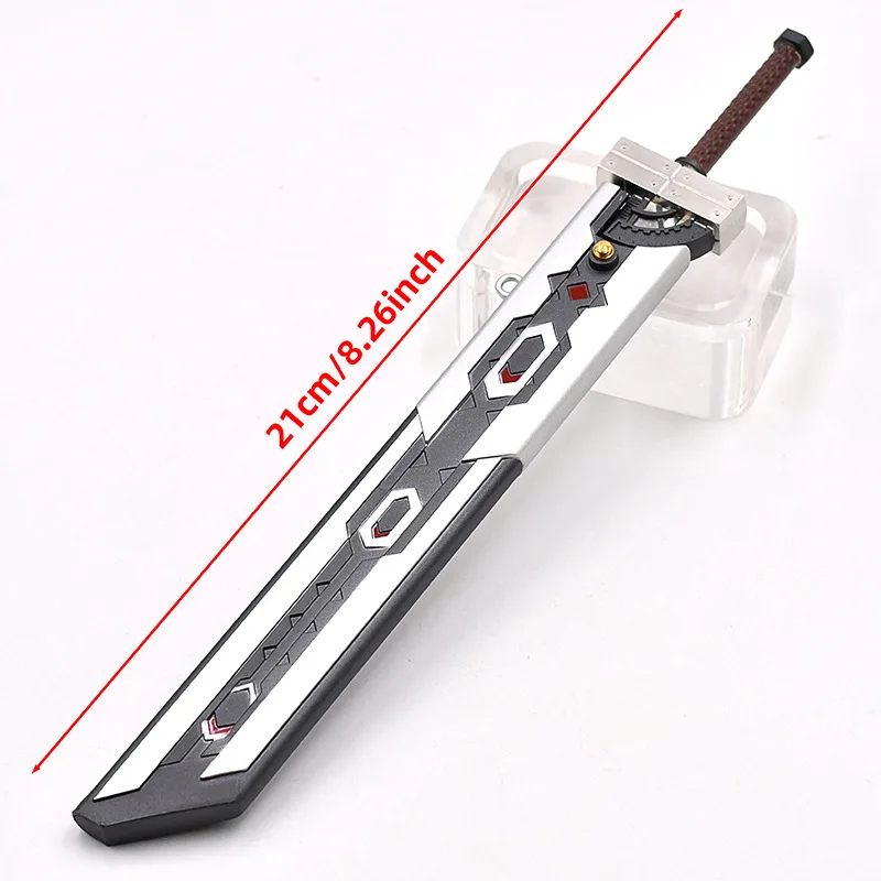 Fantasy Greatsword Keychain Weapons Models Katana Swords Pop-up Version with Scabbard Anime Peripheral Pendant Ornament boy gift
