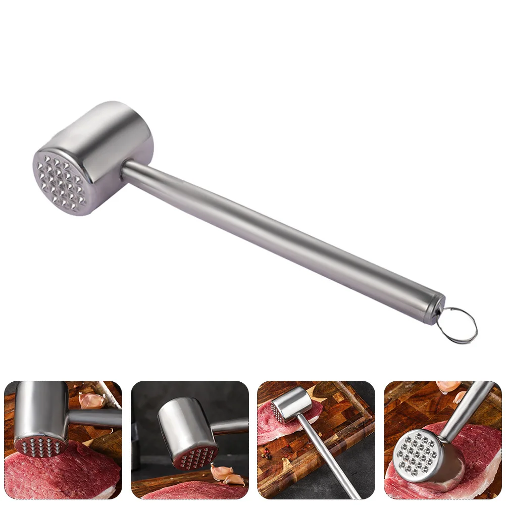 

1Pcs Meat Tenderiser Hammer Dual Sided Stainless Steel Design Ideal for Breaking Down Tough Cuts Fast Convenient Cooking