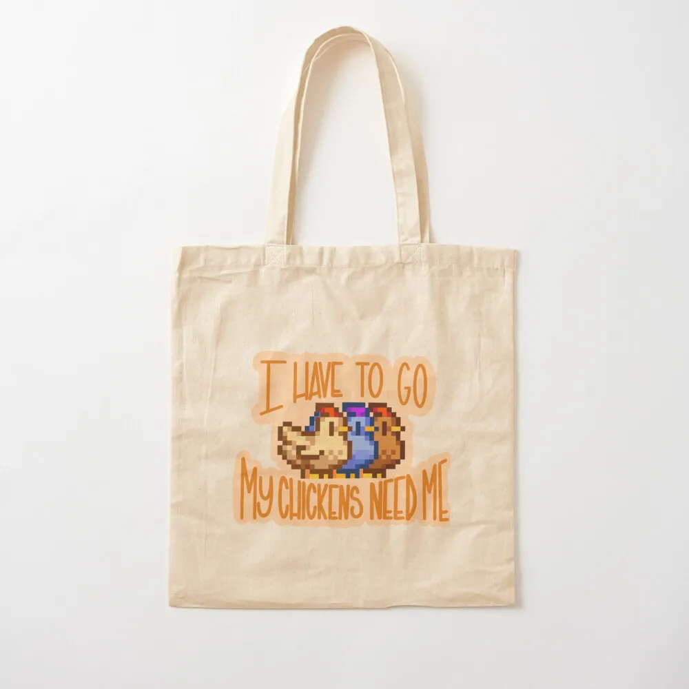 

Stardew Valley chickens Tote Bag supermarket folding bag Shopper bags luxury women Custom bag Canvas Tote