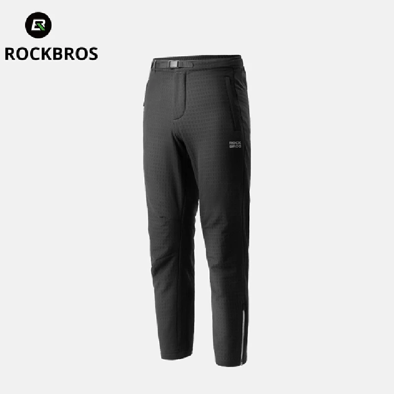 rockbros-x-gearhub-cycling-pants-fleece-warm-windproof-outdoor-leisure-cycling-sports-pants-men's-plus-size-autumn-winter