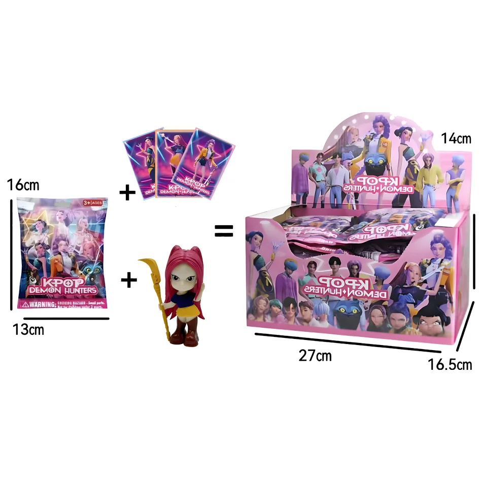 6 szt. Blind Box Anime Demon Hunters Mini Figurki 2025 Kpop Śliczne Figurki z PVC Mystery Box Kolekcjonerska Lalka Model Dekoracyjny