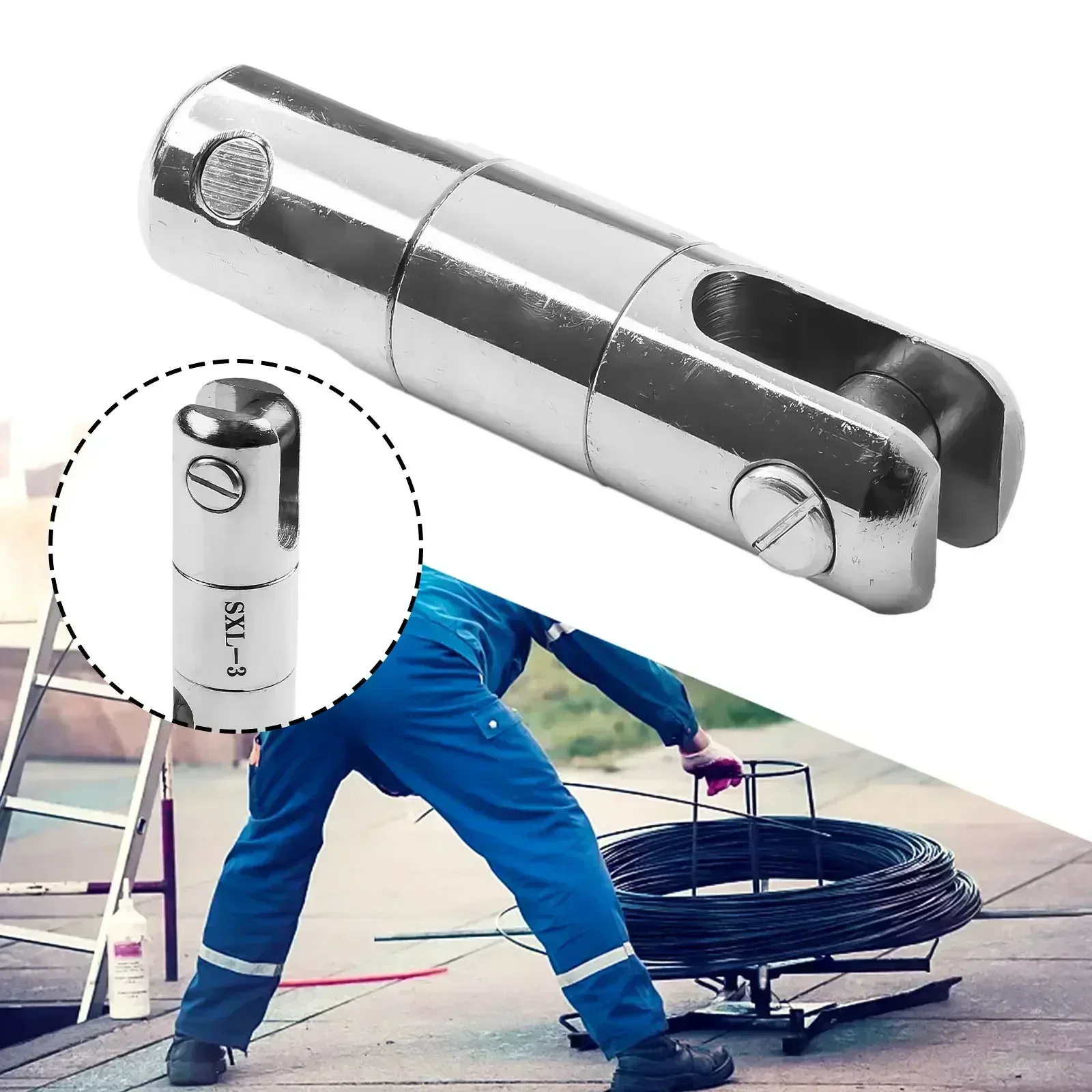 

1 комплект, 1 т, 3 т, 5 т, тяговый поворотный соединитель для кабеля из легированной стали, поворотный соединитель на шарикоподшипнике для троса, аксессуары для электроинструментов