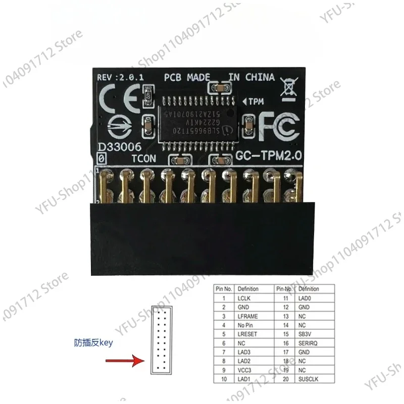 TPM Safety Module TPM2.0 GC-TPM20_S -SPI CTM000 010