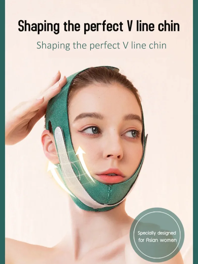 Double Chin Reducer Face Slimming Strap Reusable Heat Generating V Line Face Lift Mask By Back massager Maquina faciales Bioaqua