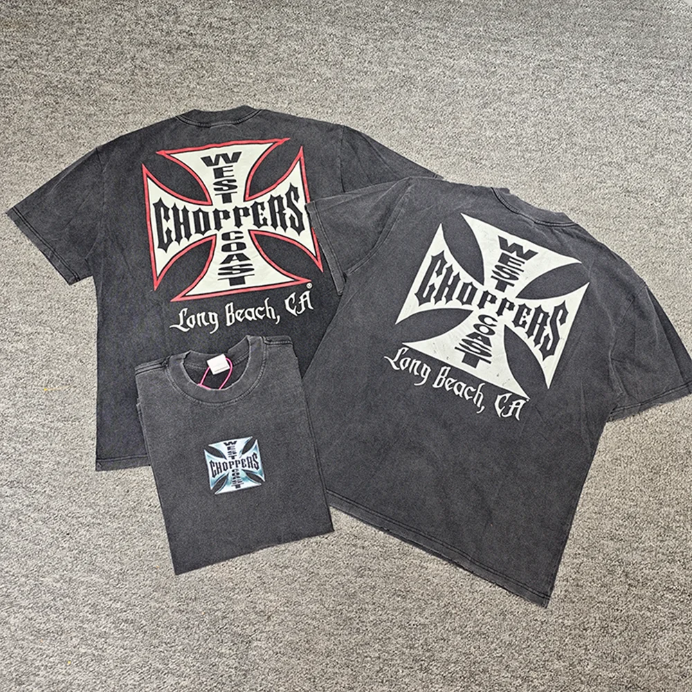 Men's Vintage Graphic Print Cotton T-Shirt Casual Oversize