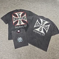 Yao-ropa de calle a la moda con estampado de gráficos Vintage para hombre, camisetas informales de hip hop, camiseta Retro de gran tamaño de algodón Vintage de lujo para hombre