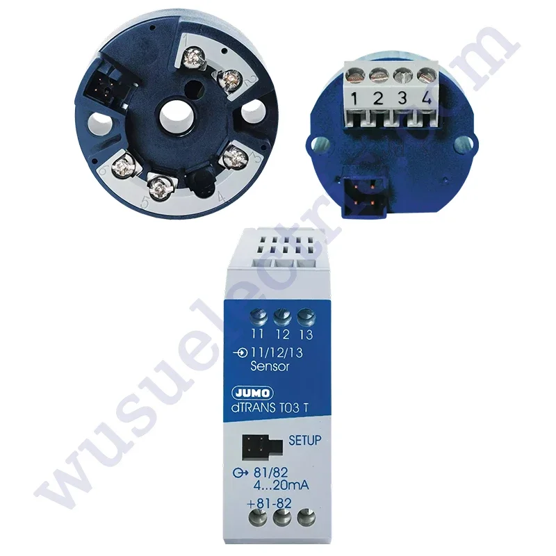 

JUMO dTRANS T03 - Two-Wire/Three-Wire Transmitter (707030) 707030/880-003-005/000