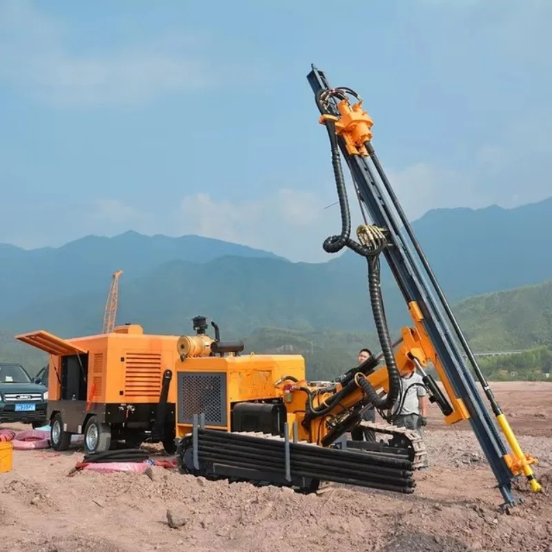 DTH Drilling Rig For Water Well Borehole Blast Hole Equipment For Mining Quarry Foundation Construction
