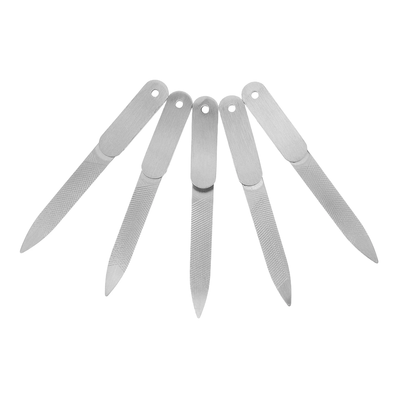 

5Pcs Nail File Double-Sided Stainless Steel Nail Manicure Pedicure Tool Portable Travel Fingernail Toenail Trimming Buffer