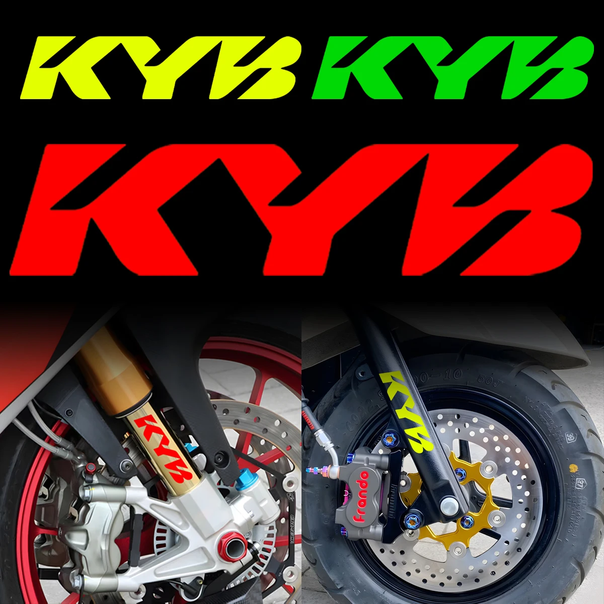 Reflective Motocross Motorcycle Stickers Fork KYB Suspension Moto Decals Accessories For Honda Suzuki Ktm Kawasaki Benelli