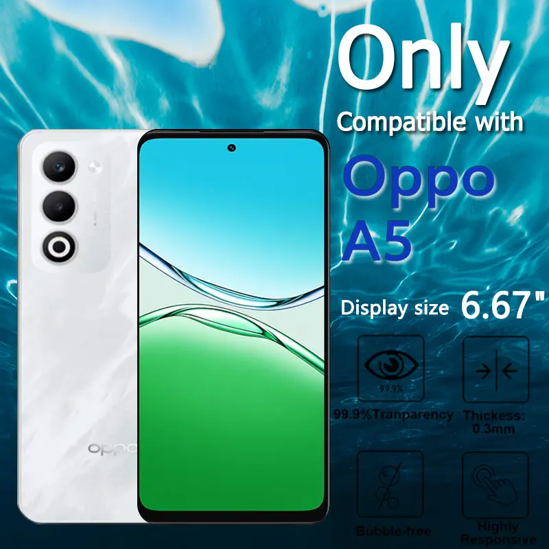 1-4 قطعة واقيات الشاشة ل ممن لهم A5 5G A 5 6.67 "الزجاج المقسى كريستال 9H عالية الألومنيوم المضادة للخدش بصمة صديقة