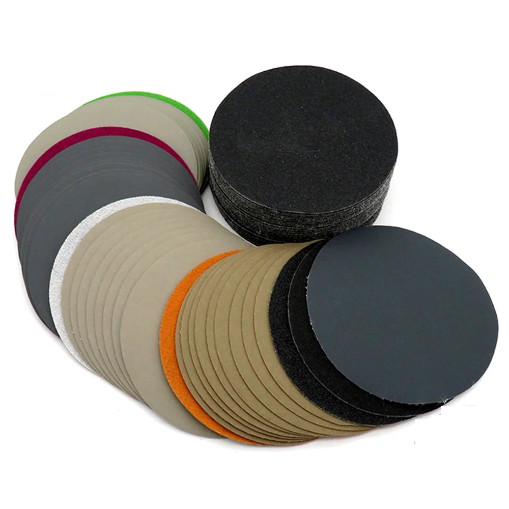 5/10/15 Viên Ẩm Ướt Và Khô Chà Nhám Đĩa 4 ''Inch 100Mm Móc & Vòng Lặp Giấy Nhám Nhám Miếng Lót dành Cho Xe Ô Tô Kim Loại Gỗ Mài Và Đánh Bóng