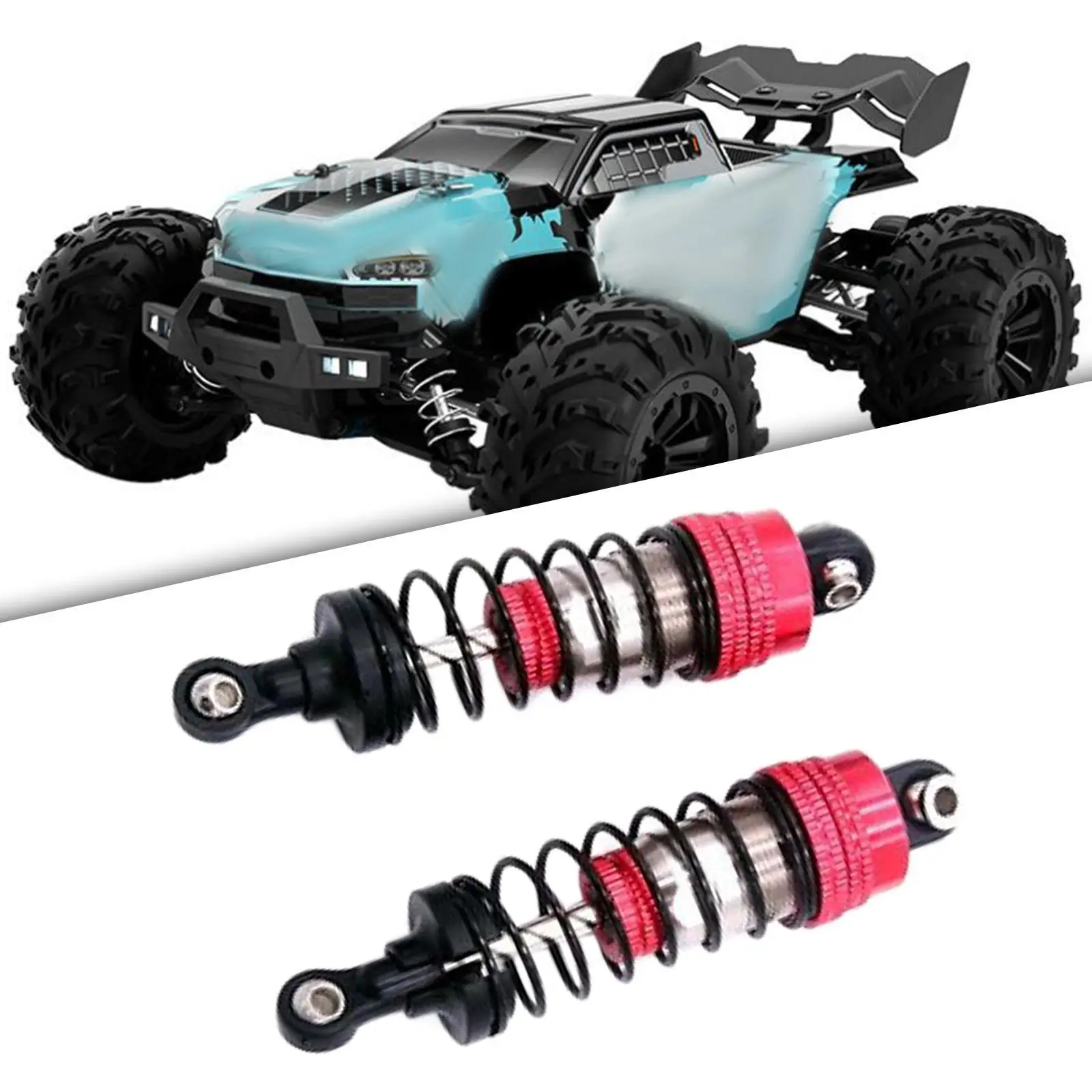 2x RC カーショックアブソーバーアクセサリー修正交換用油圧ショック