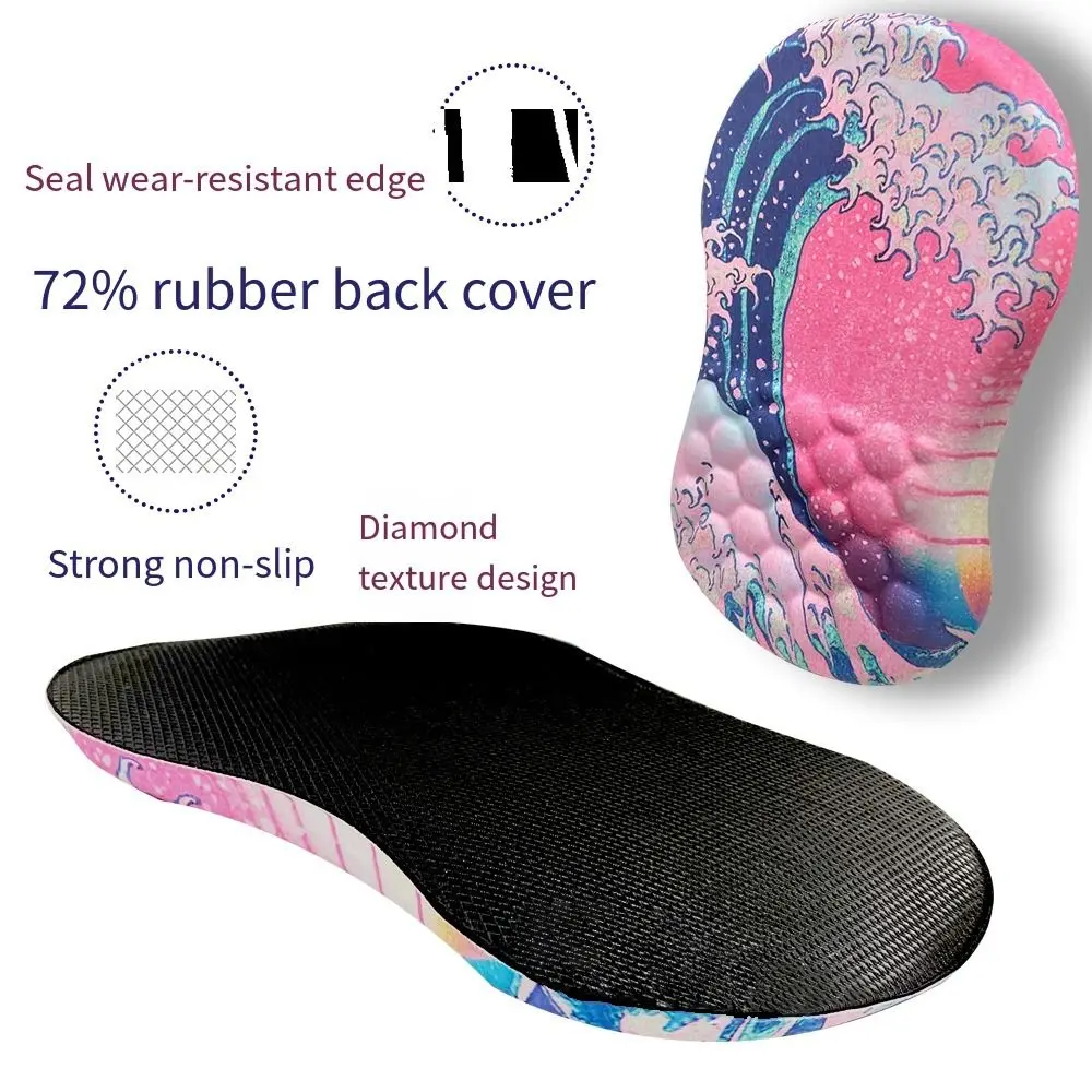 Gel Comfortable Mouse Pad with Wrist Rest Memory Space Cotton Non-Slip Wrist Rest Base 3D Thick Wrist Support Office