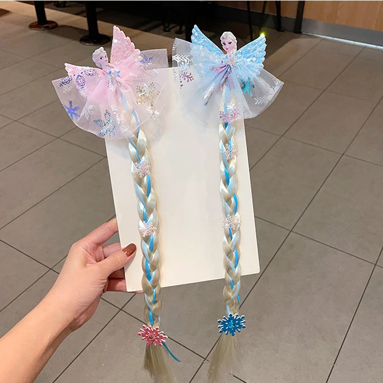 Elsa Cosplay Weaving Braid Tangled Kids Rapunzel Headband Princess Hair Girl Wig Princess Girls Headband Kids Hair Hoop Braided