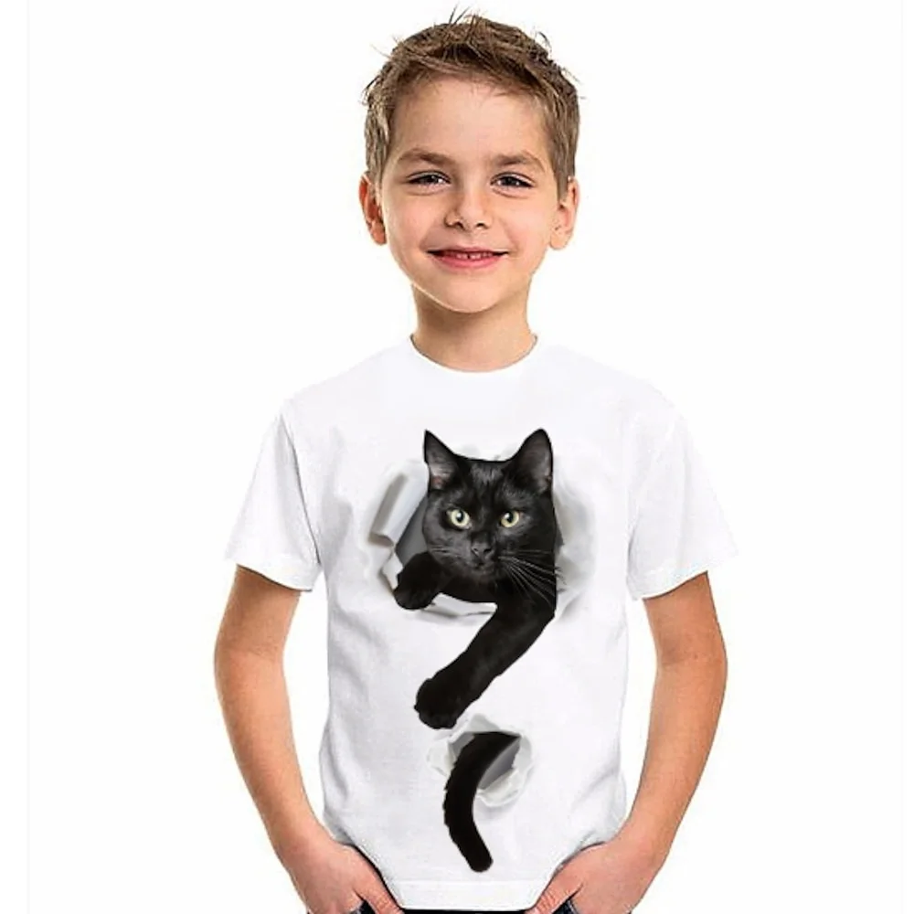 2025 engraçado t camisa crianças animal tigre 3d impresso meninos meninas camisetas casuais presente de aniversário camisetas roupas de bebê topo t