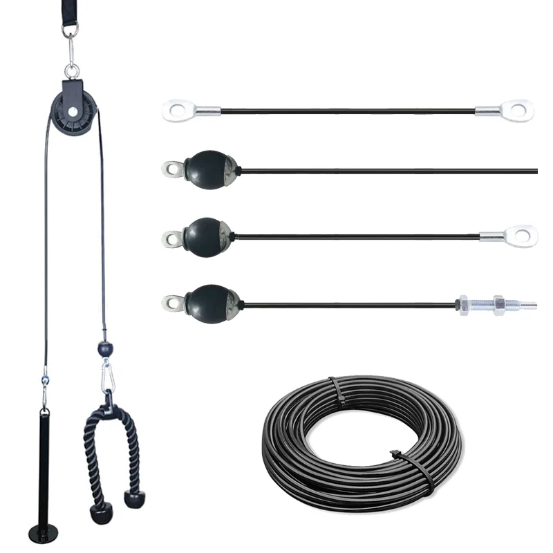 Fitness Spezial Stahldrahtseil Fitness Pull Down Kabel Riemenscheibe Maschinenaufsatz Heavy Duty Stahldrahtseil 5/6 mm dick