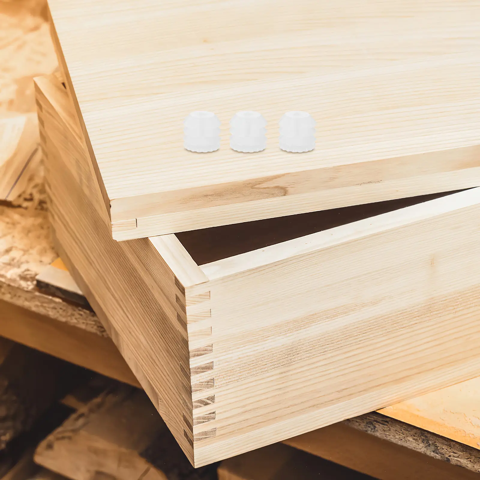 200Sets Cabinet Hardware Hinges Plastic Expansion Plugs Self Tapping Screws Secure Connection Kitchen Furniture