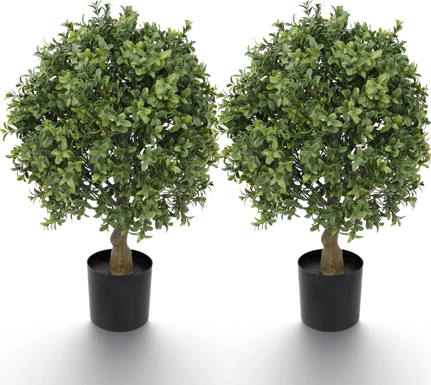 

Boxwood Topiary Ball Tree 22inch Fake Topiary Tree Faux Ball Shaped Potted Plant for Porch Home Garden Decor 2Pack