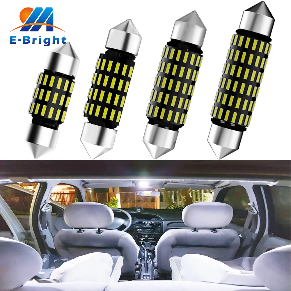 

AC 10V-30V Canbus 31mm 36mm 39mm 41mm 2PCS LED Festoon Bulb Cars Trunk Reading Dome Map Door Courtesy Light Xenon White 6500K