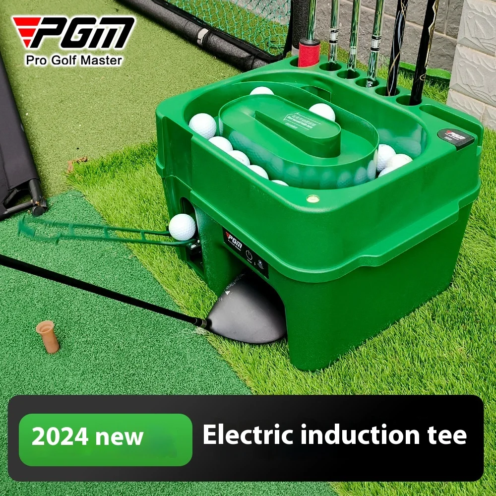 

PGM Electric induction Golf serve Machine ABS Material Automatic Golf Ball Dispenser Clubs Holder Golf Training Service