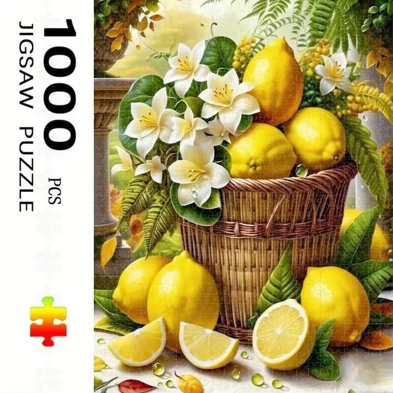 Large Size Jigsaw Puzzle 500/1000/1200/2000 Pcs Lemon Fruit Jigsaw Puzzles for Adults Stress Relief Toys Gift