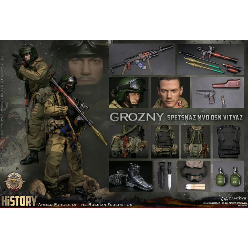 In Stock DAMTOYS DAM 78090 1/6 SPETSNAZ MVD VV OSN Vityaz GROZNY  Action Figure For Collection