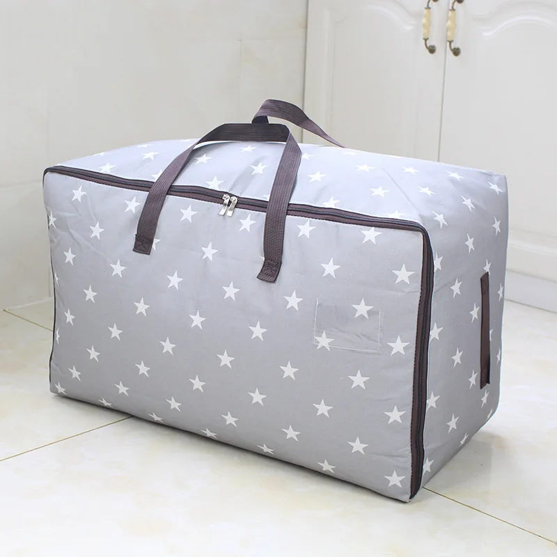 Printed Clothes Packing Bad Closet Organizer For Pillow Quilt Reusable Hangable Handbag 1 Piece Houshold Storage Bag For Socks