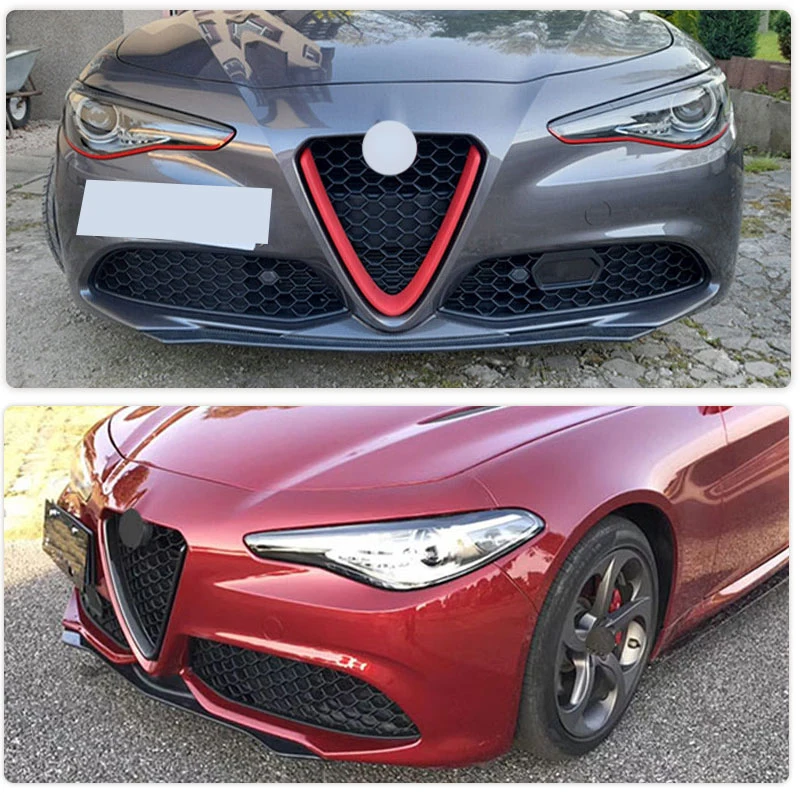 Carbon Fiber Car Front Bumper Lip for Alfa Romeo Giulia Quadrifoglio Base Sedan 4-Door 2015-2020 Front Lip Chin Apron Protector