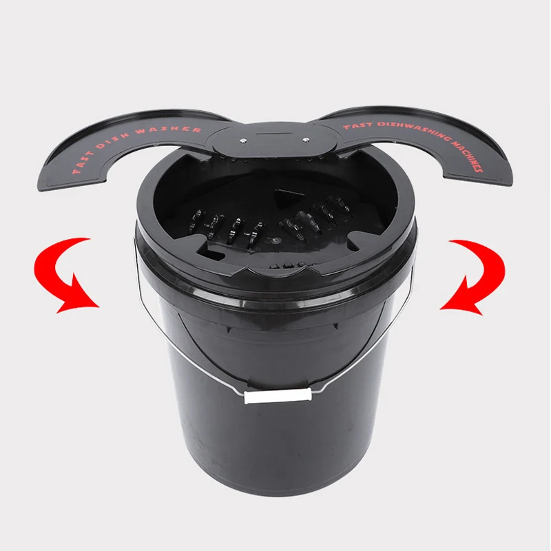Auto Polisher Wash Bucket Polish Pad Washer No Electric Fast Disc Wash Machine Foam Buffing Pad Cleaner Wool Pad Wash Bucket view 4