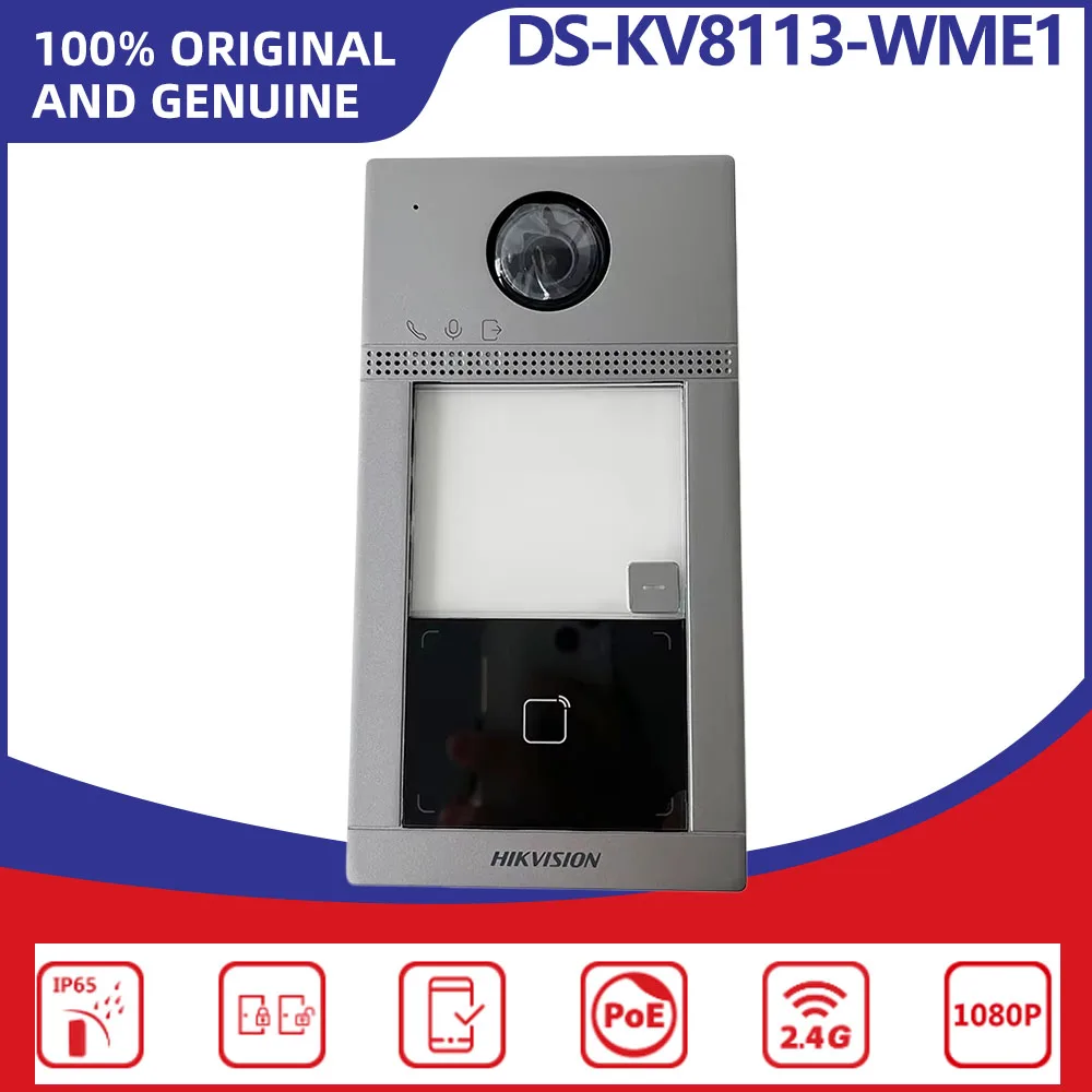 Hikvision 1/2/4 Buttons Villa Door Station DS-KV8113-WME1 DS-KV8213-WME1 DS-KV8413-WME1 2MP IR PoE WiFi IP65 IK08 Video Intercom