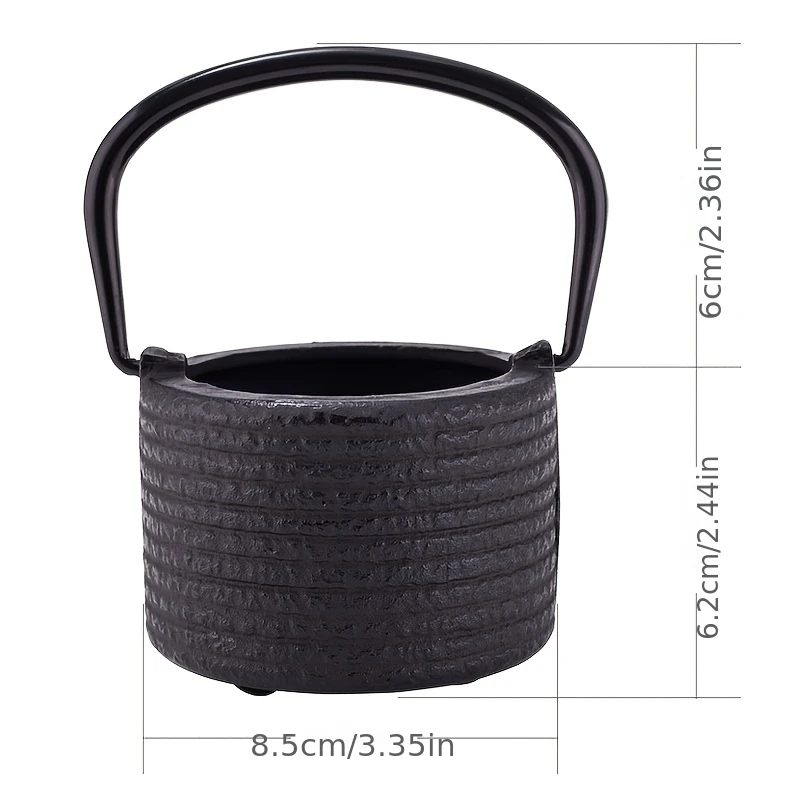 Small Cast Iron Incense Burner Handled Sage Smudge Bowl for Meditation Rituals Resin Charcoal Burning Container Spiritual Decor