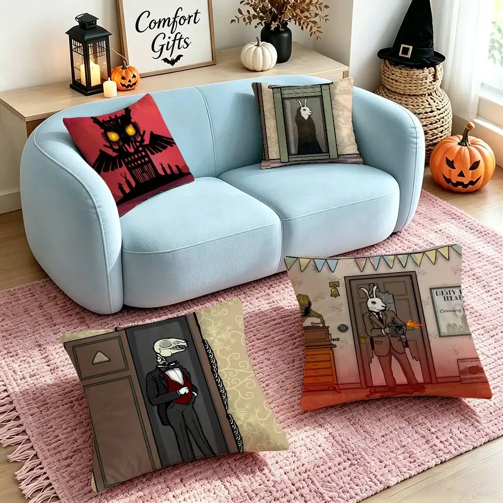 Game R-Rusty Lake Button Lapel Anime Pillow Case Square Double-Sided Sofa Cushion Cover Bedroom Bedside Pillow
