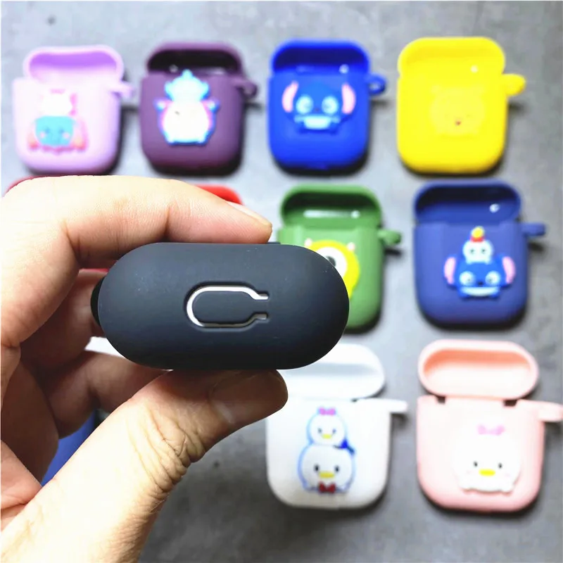 Силиконовый защитный чехол для наушников с крючком для Airpods 1 2