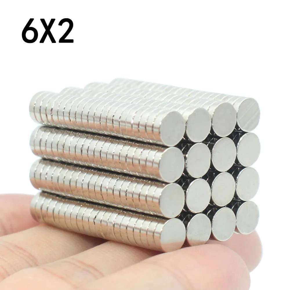 

10/20/30/50/80/100 Pcs 6x2 Neodymium Magnet 6mm x 2mm N35 NdFeB Round Super Powerful Strong Permanent Magnetic imanes Disc 6*2