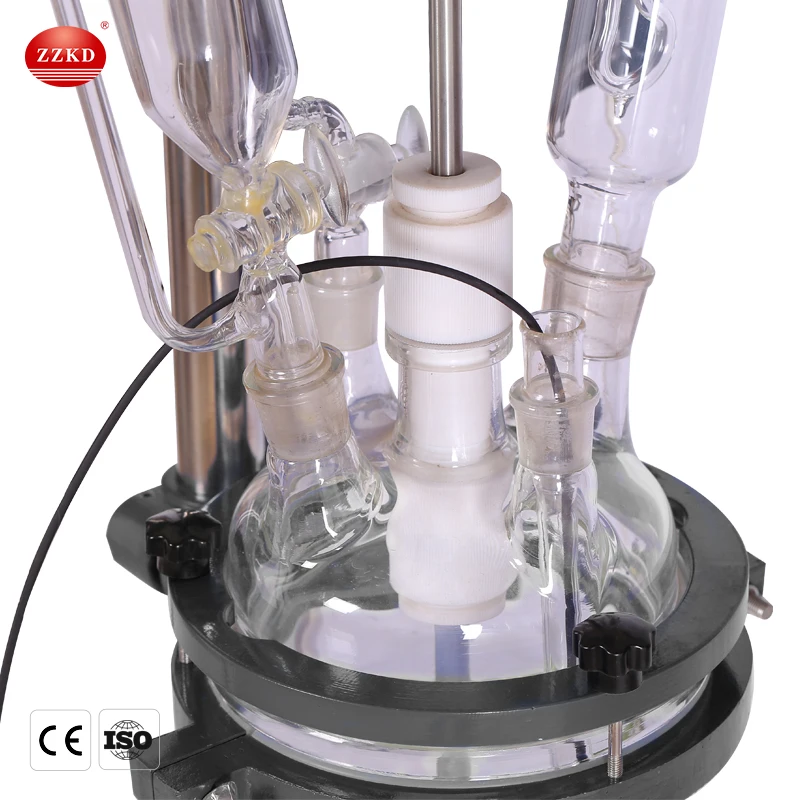 5L Double-layer Quartz Glass Hydrothermal Polymerization Reactor