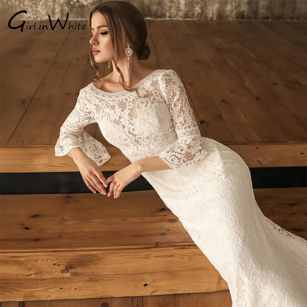 Mermaid Wedding Dresses Backless Beach Bride Robes customized Lace Applique Long Train Bridal Gowns Custom Vestidos De Novia