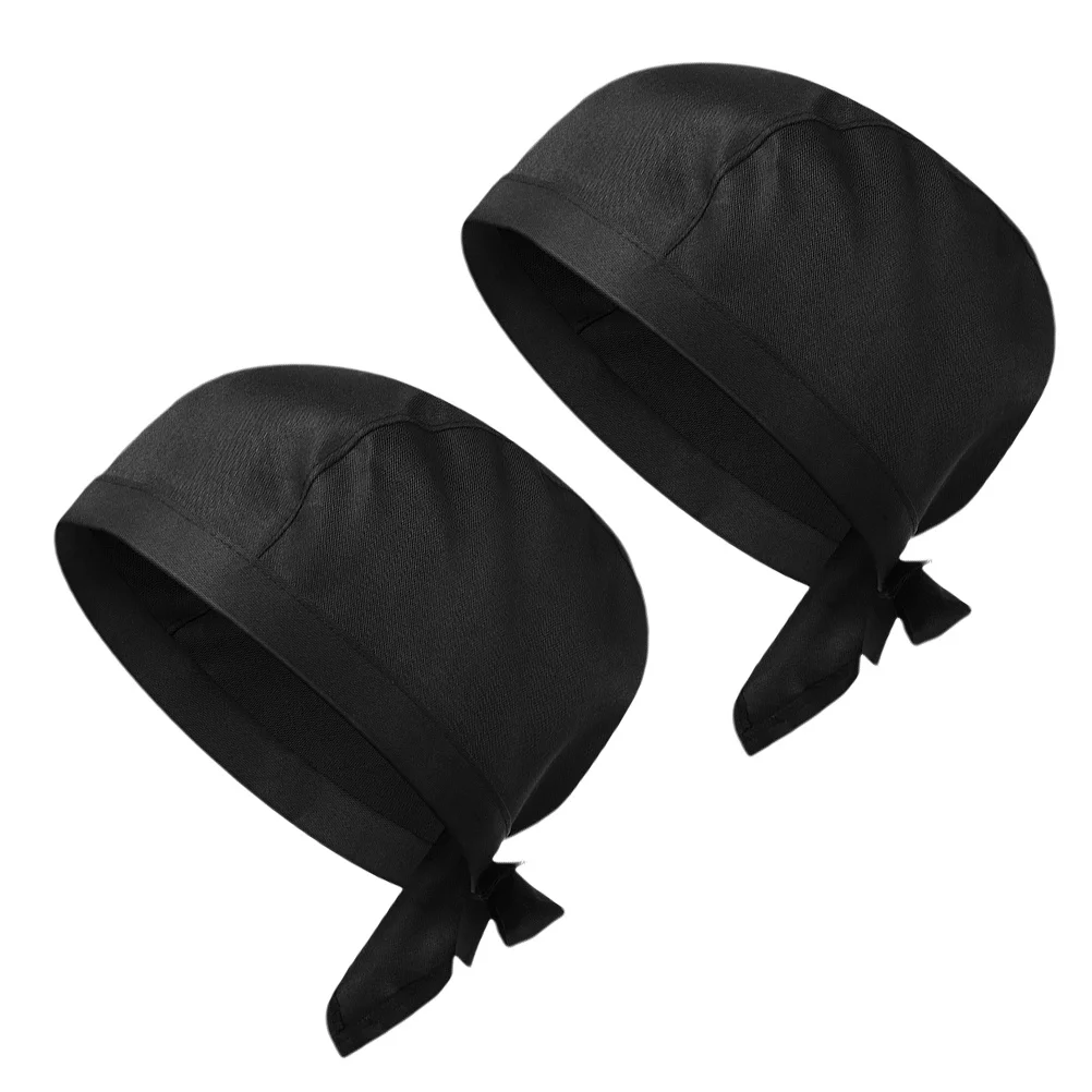 2 stücke Restaurant Bbq Server Kochen Uniform Kappe Chef Turban Kochen Catering Hut Hut Caps Catering Schädel Kappe 11,8\