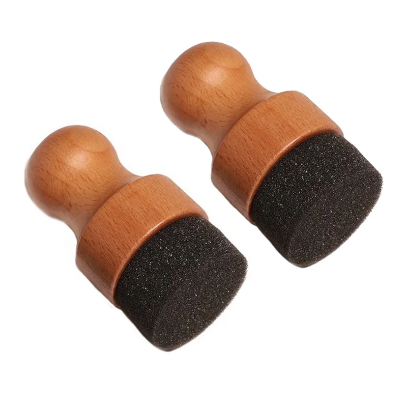 BAAG-2 PZ Tagliere Applicatore di olio e cera Applicatore di legno rotondo Legno + spugna per tagliere per legno, blocchi da macellaio, tagliati