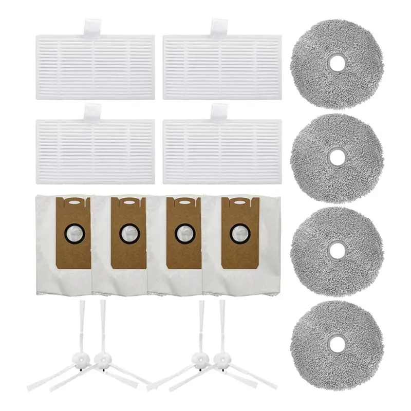 

Запасные части M02K для Xiaomi Lydsto W2: боковая щетка, HEPA-фильтры, салфетки для швабры, мешок для пыли, сменные комплектующие для робота-пылесоса