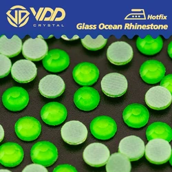 VDD SS6-SS30 281 M Green Hotfix Glass Rhinestones Crystal Flatback Strass Stones For Clothes Wedding Dress Crafts Decoration