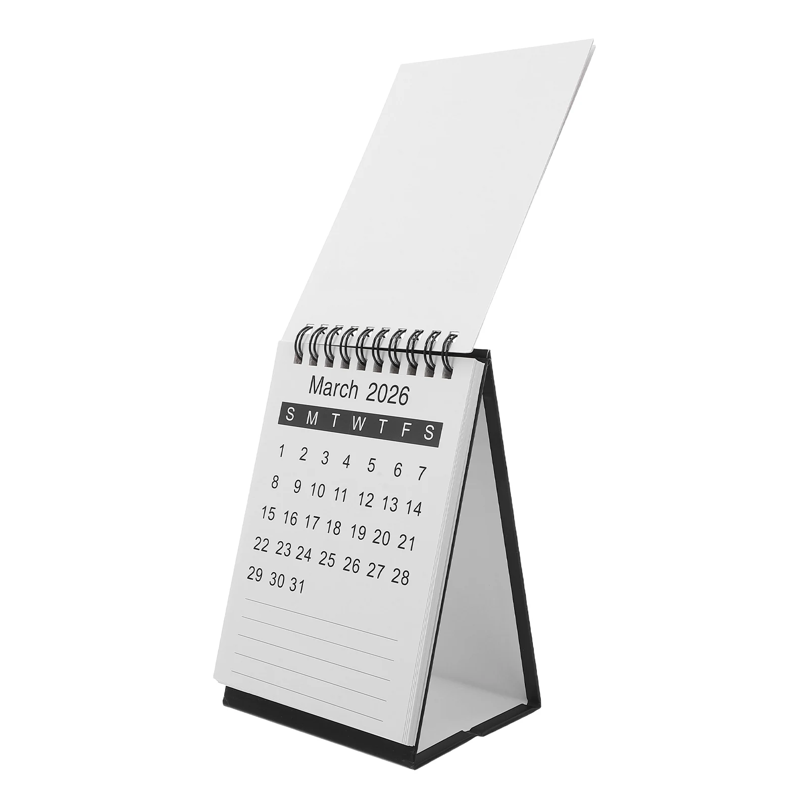 

2 Pcs 2026 Desk Calendar Academic Year Cute Calendars Stand up Flip Stands Mini