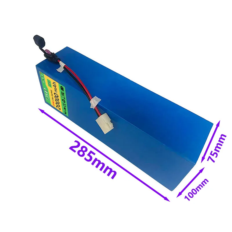48V/54.6 V 20Ah 13S4P 21700 Lithium Battery BMS Electric Tool Rust Remover Comprehensive Protection+30A Fuse