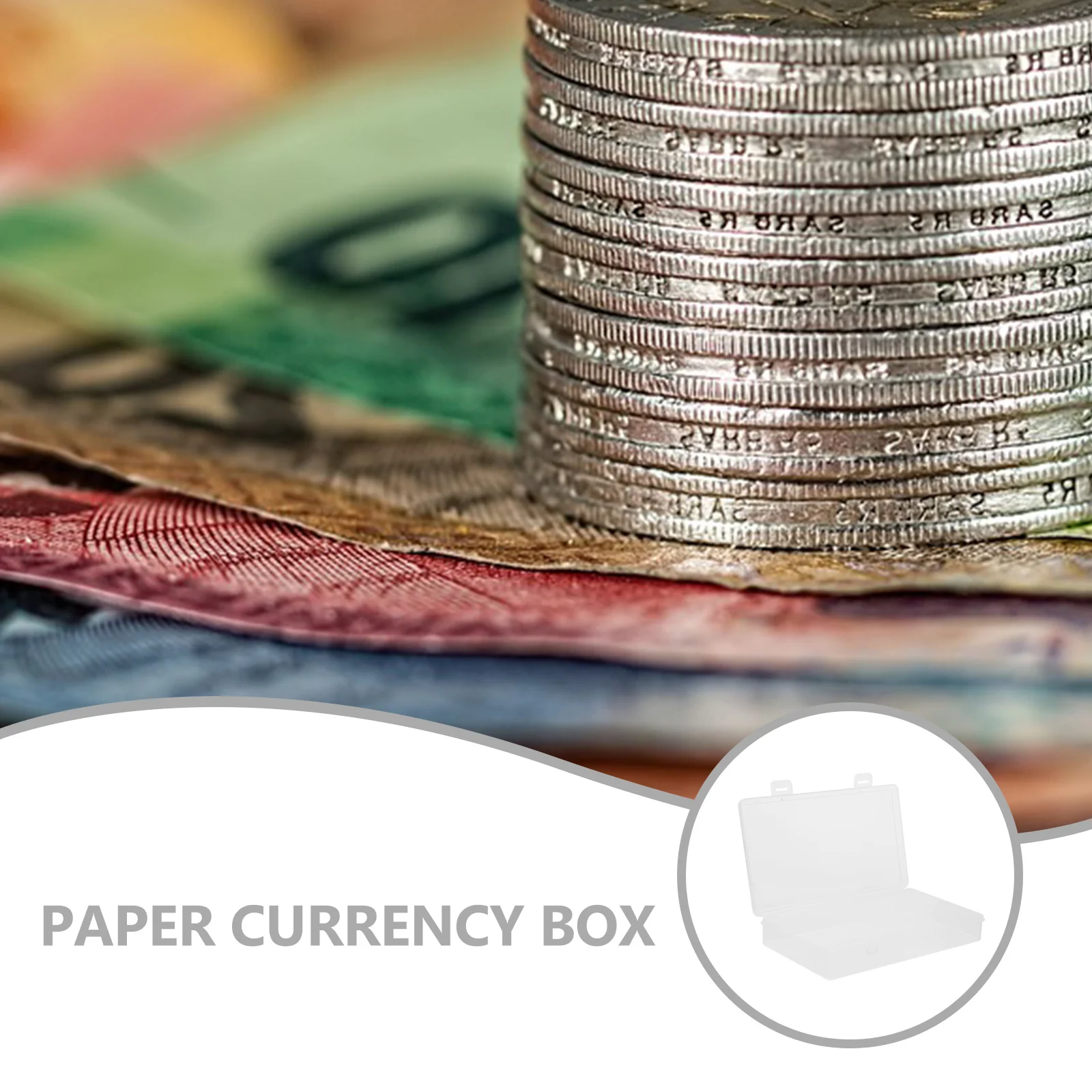 حافظة الأوراق النقدية البلاستيكية لمنظم التخزين وأكمام واقية وحامل عرض وحقيبة أموال تذكارية #3